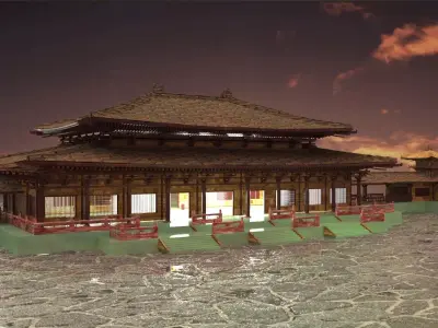 Chinese palace  3D model purchase