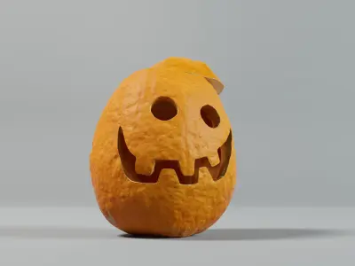 halloween pumpkin Low-poly 3D model
