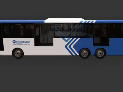 Bus Rapid Transit - Bus TransJakarta 3D model