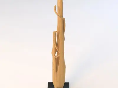 Sahta Maoli Wooden Sculpture 3D model