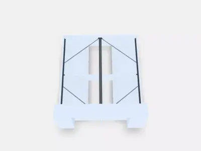 BRIMNES Bed frame w storage and headboard 5 Low-poly 3D model