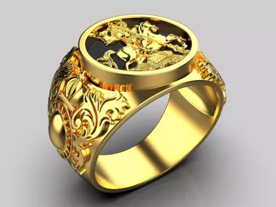 George the Victorious rings 30 3D print model