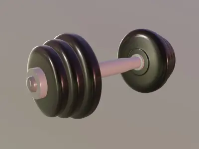 Dumbbell 3D model 2