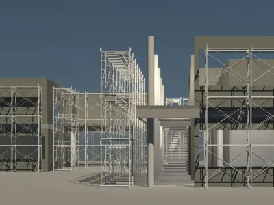 Building in construction scene 25-12 3D model