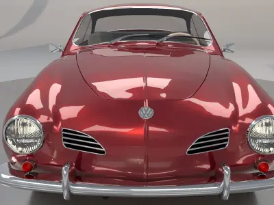 Volkswagen Karmann Ghia 1965 High Poly 3D model