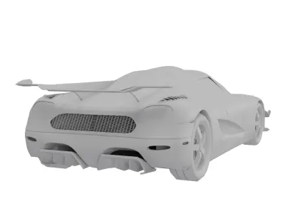 Koenigsegg agera  Low-poly 3D model
