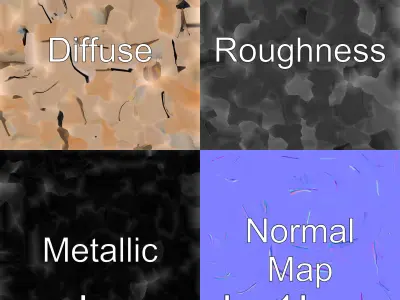 Beige Patent Leather High Heel Shoe Model Low-poly 3D model