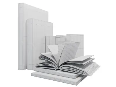 Books Collection Set 8 3D model