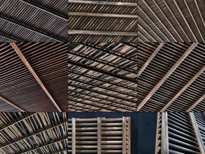 Ceiling straight thick branch n1  3D model