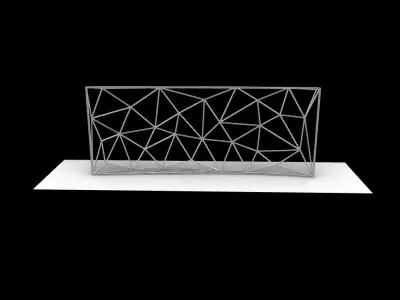 Triangulated Wall random points v2 3D model