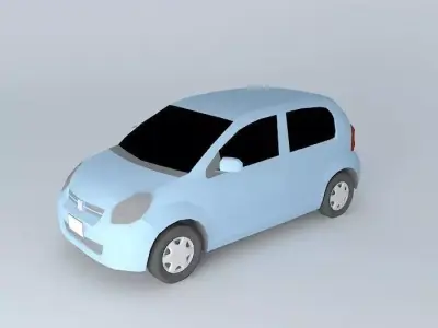 2010 Toyota Passo Low Poly Free 3D model