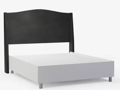 Classic Wingback Headboard 3D model