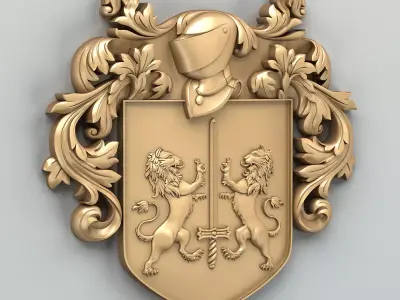 Coat of arms decorative 002 3D model