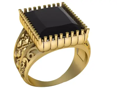Italian Men Fashion Ring 3d Printable Model 3D print model
