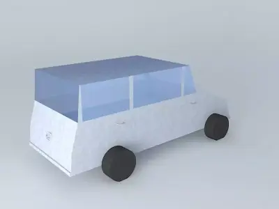 Auto paper car Free 3D model