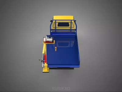 ATTACHED HYDRAULIC JACK LIFT REMOTE HOIST JIB CRANE PICKUP TRUCK 3D model