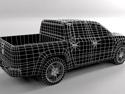 VW VOLKSWAGEN AMAROK LOWPOLY Low-poly 3D model