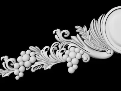 Central decor ornament for furniture 3D model 560