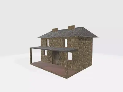Beautiful old house 3d model Free low-poly 3D model