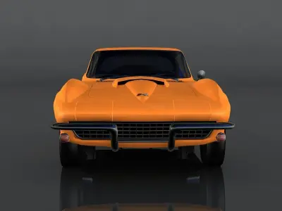 Chevrolet Corvette Stingray Low-poly 3D model