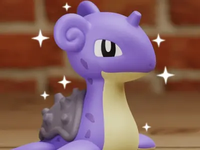 Lapras Chibi 2 models Easy Print Pokemon 3D print model