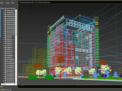 Office Building -Exterior Low poly 3d Model Low-poly 3D model