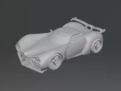 Low-Poly Racing Car Low-poly 3D model