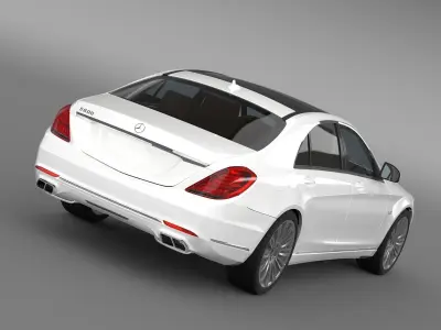 Mercedes Benz S 600 Lang V12 V222 2016 3D model