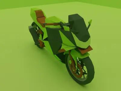This is a Kawasaki like Bike Model 3D model