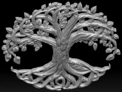 Tree of Life Lucky Relief 3D print model
