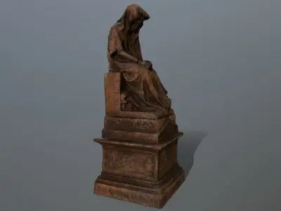 statue Low-poly 3D model 3