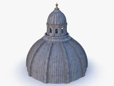 Roof gazebo 0002 Low-poly 3D model