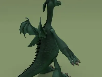 Cartoon Dragon Goat 3D model