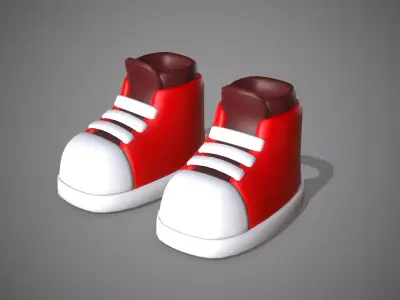 Shoes Cartoon Low-poly 3D model
