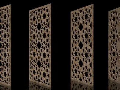 Wood decor for  TV programs and studio programs 3D model