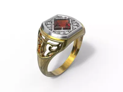Men ring 3D print model 18