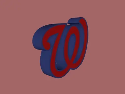 Washington Nationals Team Logo 3D model