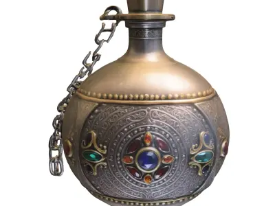 Jeweled Arcane Flask 3D model