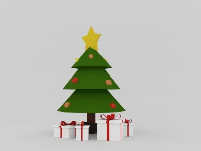 Christmas Tree Low-poly 3D model