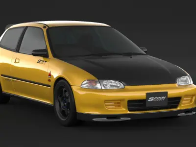 Honda Civic Spoon Sports 3D model