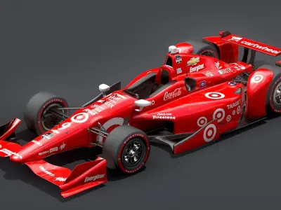 Dallara Open Wheel Car Chevrolet 2015 PBR Low-poly 3D model