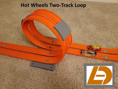 Two-Track Loop for Hot Wheels Cars and Monster Trucks 3D print model