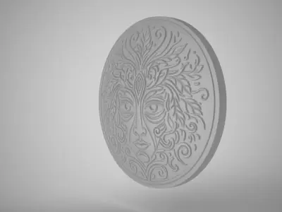 Mother Nature Medallion 3D print model