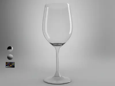 Chardonnay Wine Glass 3D model