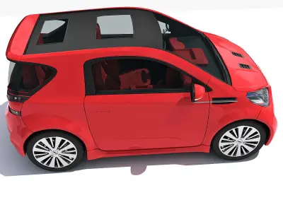 Red Aston Martin Cygnet Vehicle 3D model