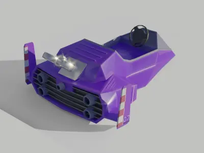 Fzero - BlueFalcon ToyDesign Low-poly 3D model