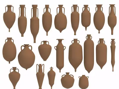 Ceramic Jars 3D model