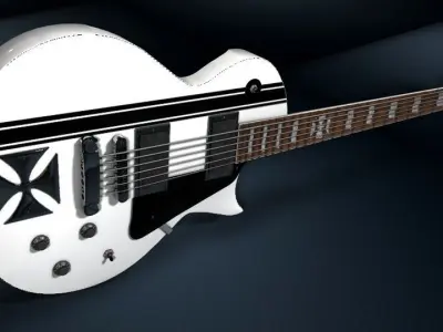 James Hetfield ESP JH IRON CROSS White 3D model