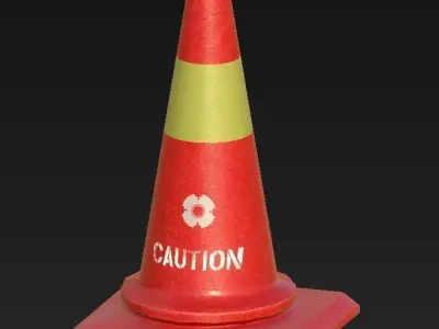 ConeTraffics traffic cone Low-poly 3D model