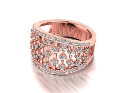 Diamond Jewelry Ring 3D print model order